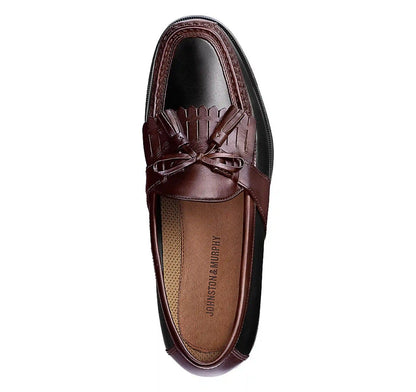 Aragon II Kiltie Tassel Loafer - Black Smooth/Antique Mahogany Waxed