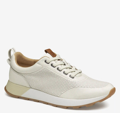Kinnon Perfed Jogger - White Full Grain