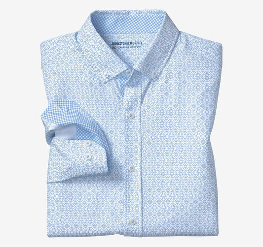 Game Day XC+™ Long-Sleeve Football Print Shirt - Light Blue