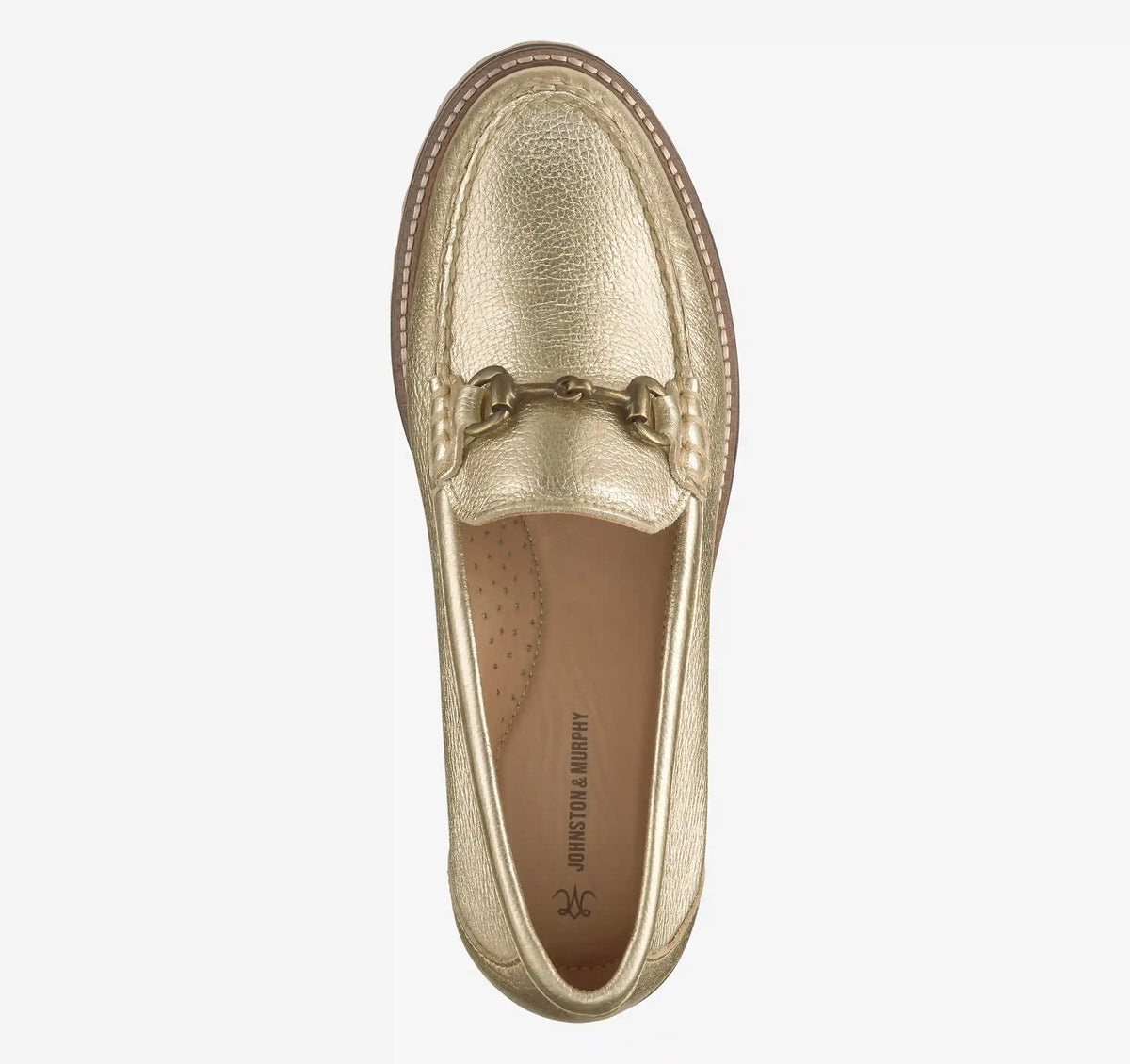 Emmalynn Bit Loafer - Gold Metallic Calfskin