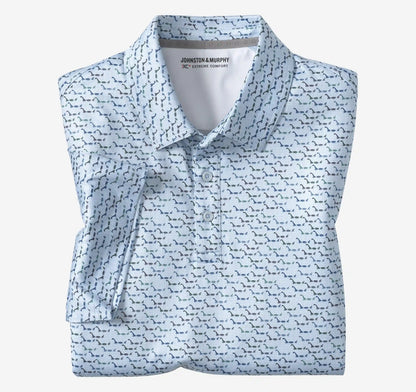 XC+™ Ace Performance Polo - Light Blue Water Monster