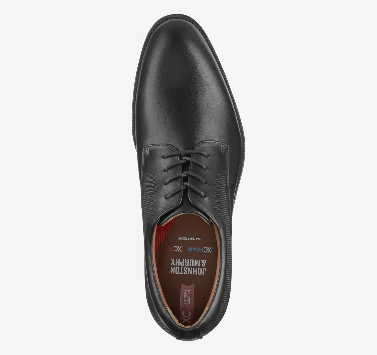 XC+™ Copley Plain Toe - Black Embossed Waterproof Full Grain Leather