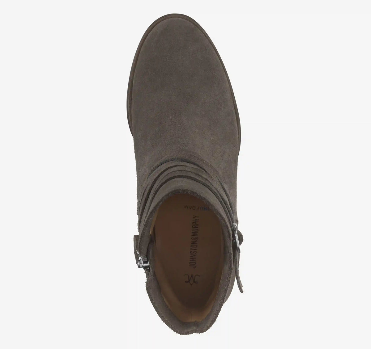 Amy Belted Bootie - Dark Gray Suede