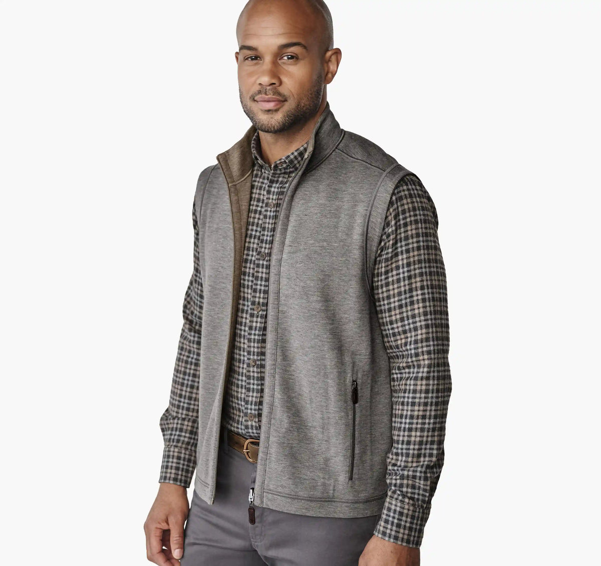 Icon Reversible Vest - Oatmeal/Light Gray