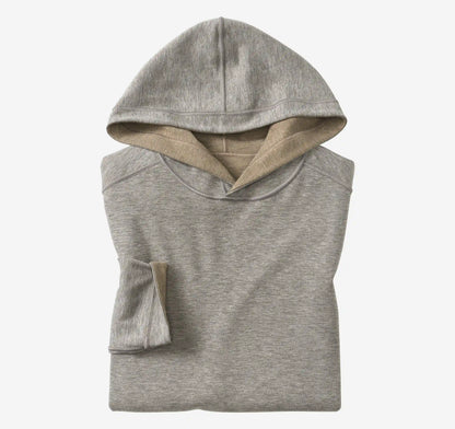 Icon Reversible Hooded Pullover - Oatmeal/Light Gray