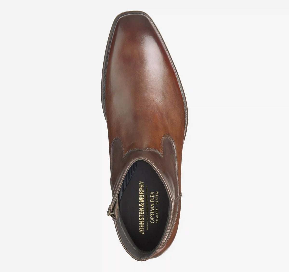 Ashton Inside-Zip Boot - Tan/Brown Hand-Finished Full-Grain Leather