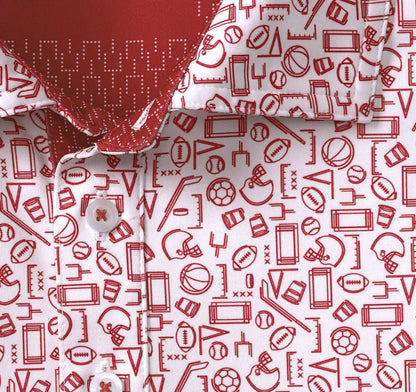 Game Day XC+™ Multi-Sport Print Polo - Red