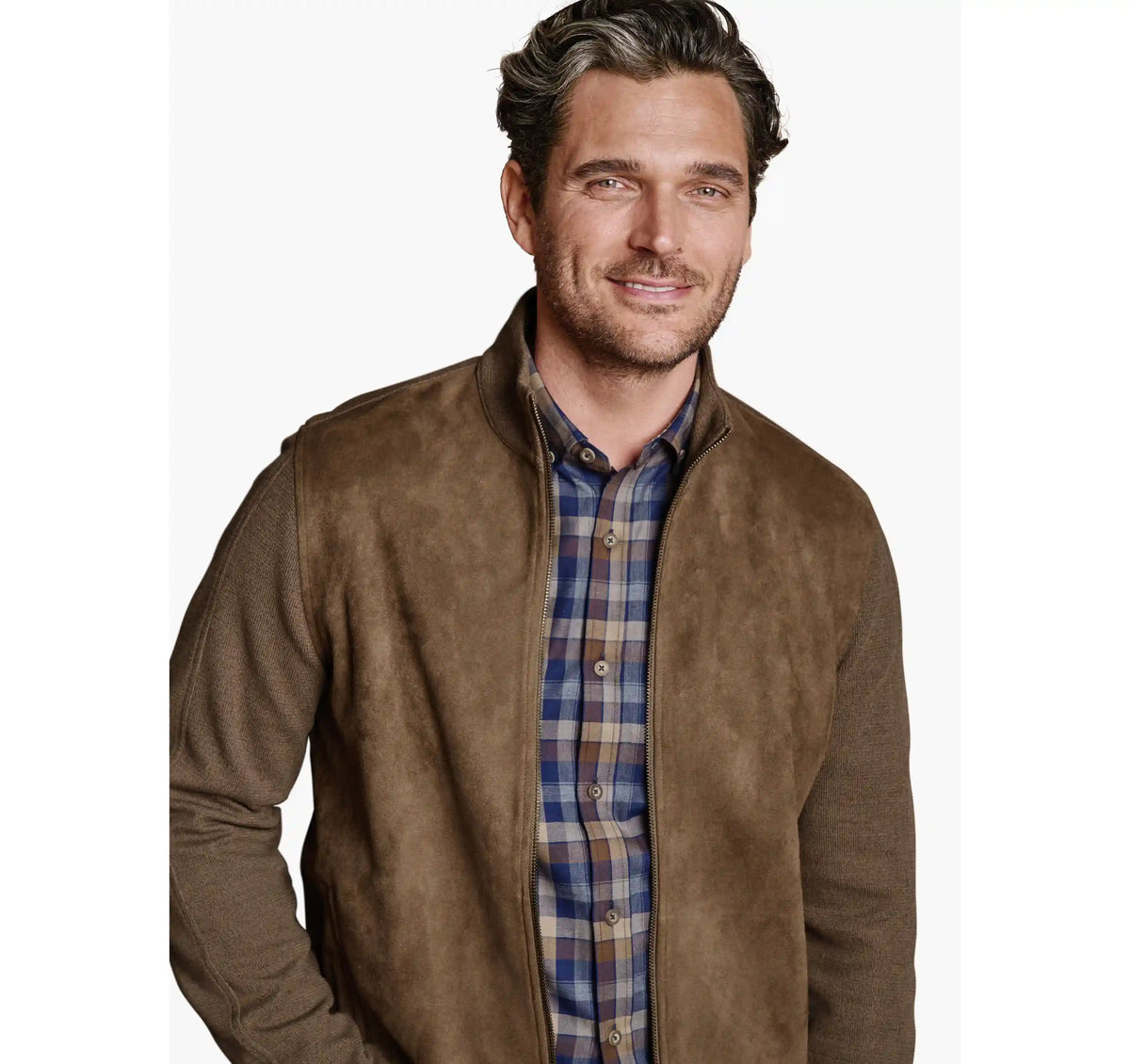 Faux-Suede Full-Zip - Camel