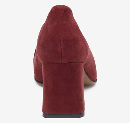 Whitney Bit Pump - Merlot Kid Suede