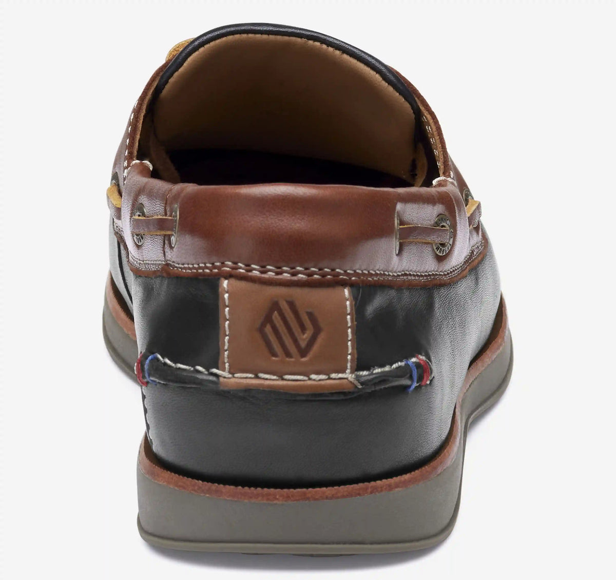 Monaco 2-Eye Boat Shoe - Black/Brown Glove Leather