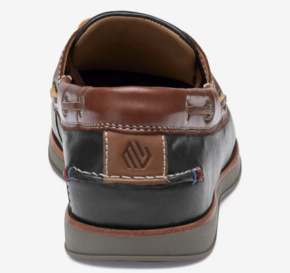 Monaco 2-Eye Boat Shoe - Black/Brown Glove Leather