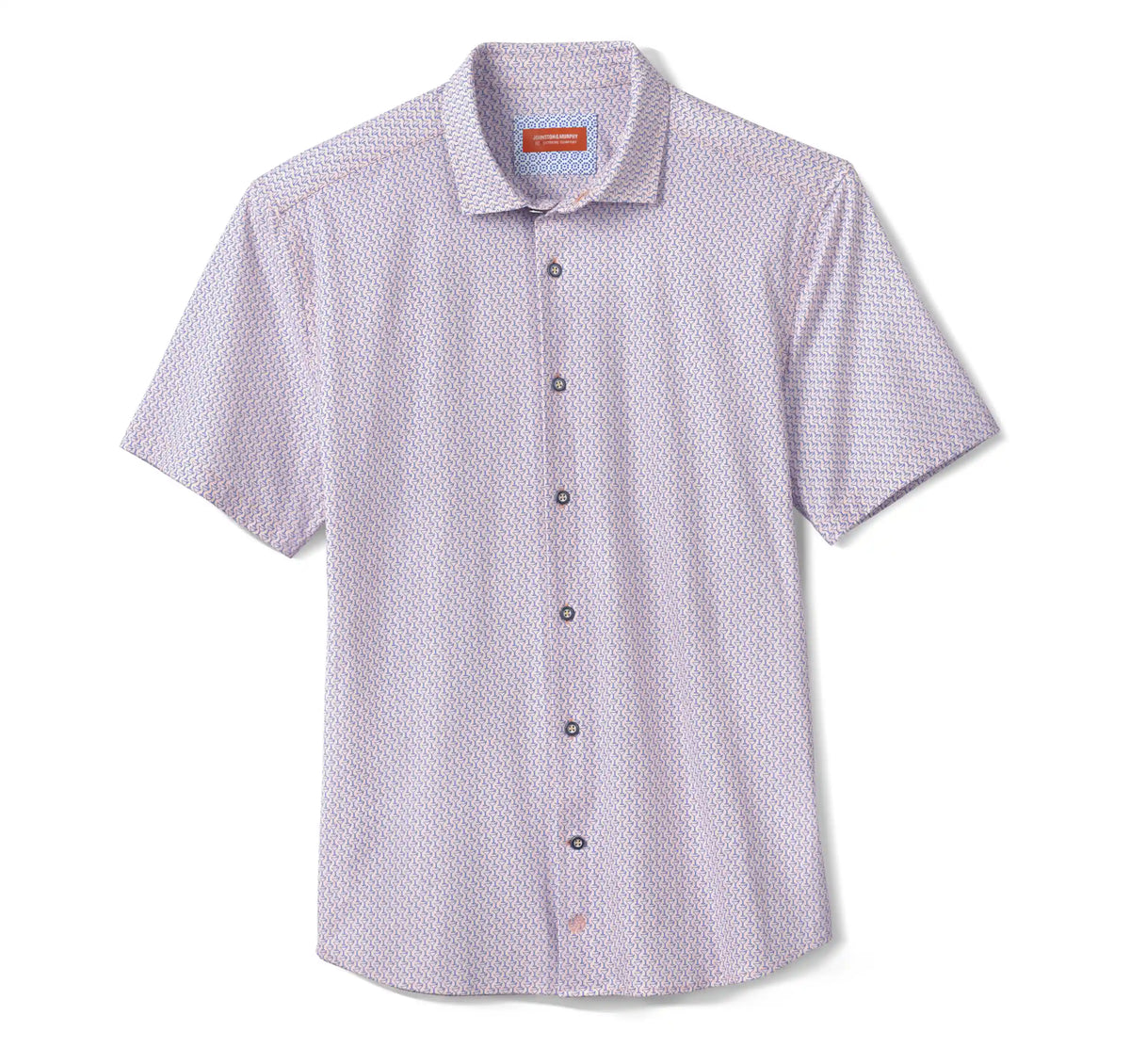 XC+™ Motion Short-Sleeve Print Knit Shirt - Apricot Martini