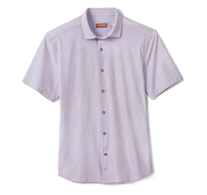 XC+™ Motion Short-Sleeve Print Knit Shirt - Apricot Martini
