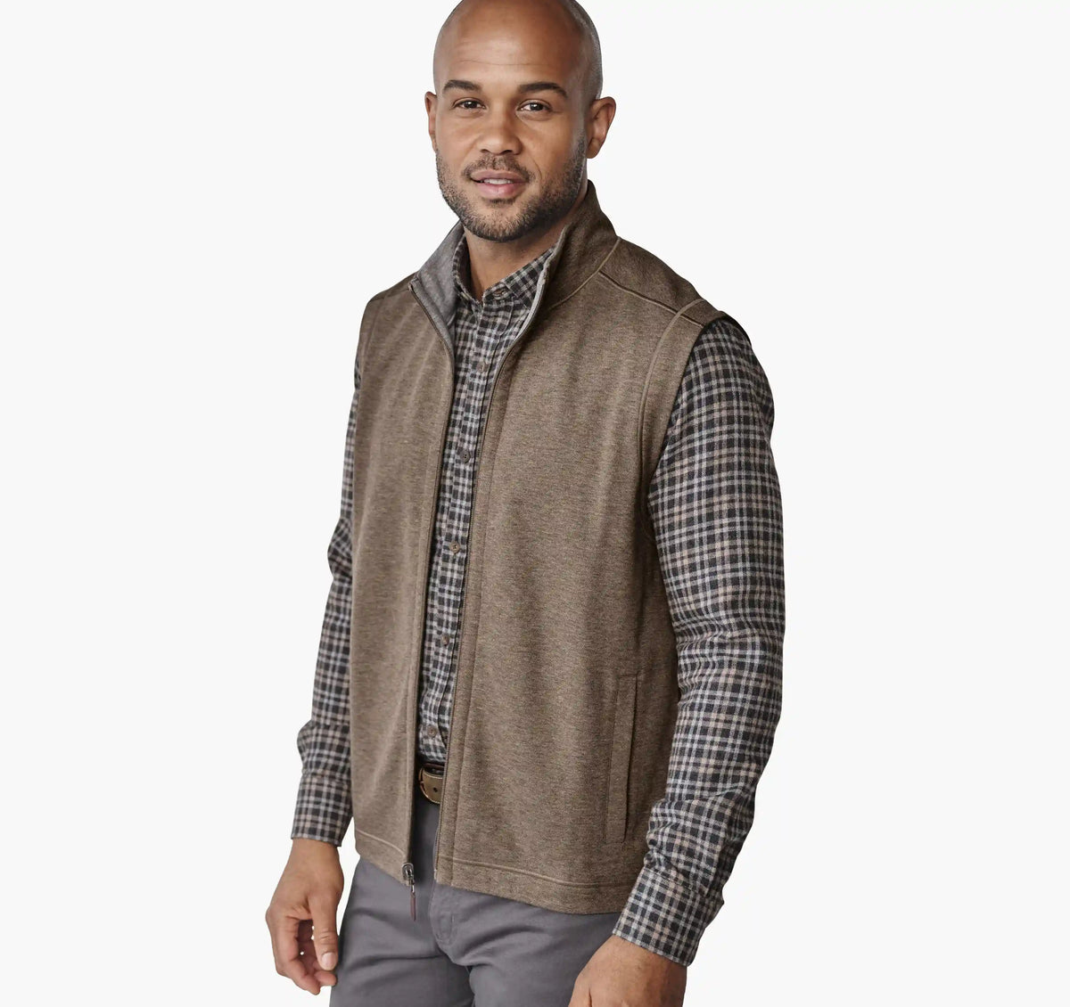 Icon Reversible Vest - Oatmeal/Light Gray