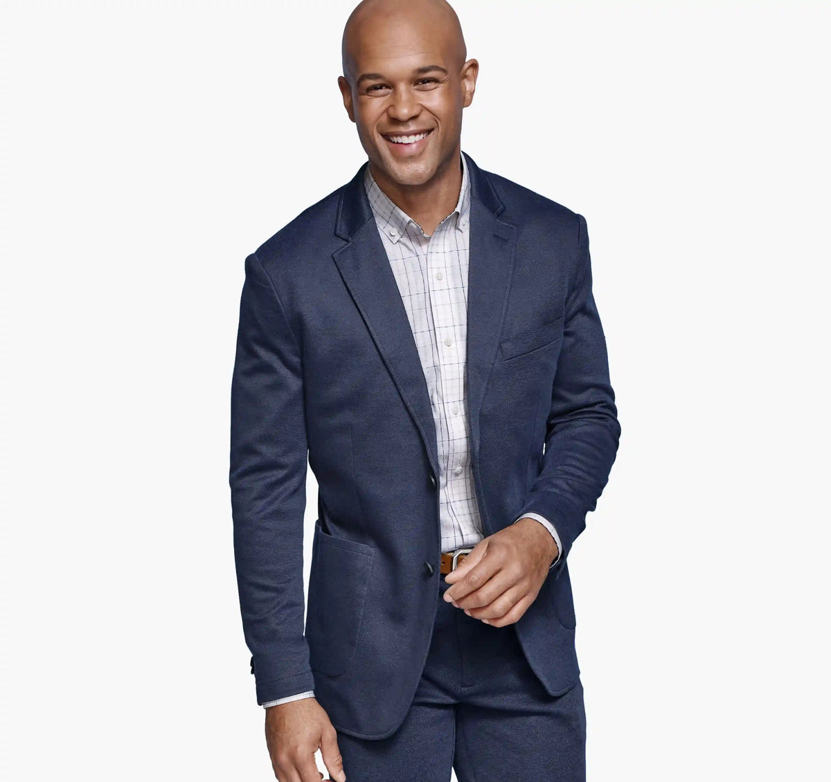 XC Flex® Pinnacle Knit Blazer - Navy Birdseye