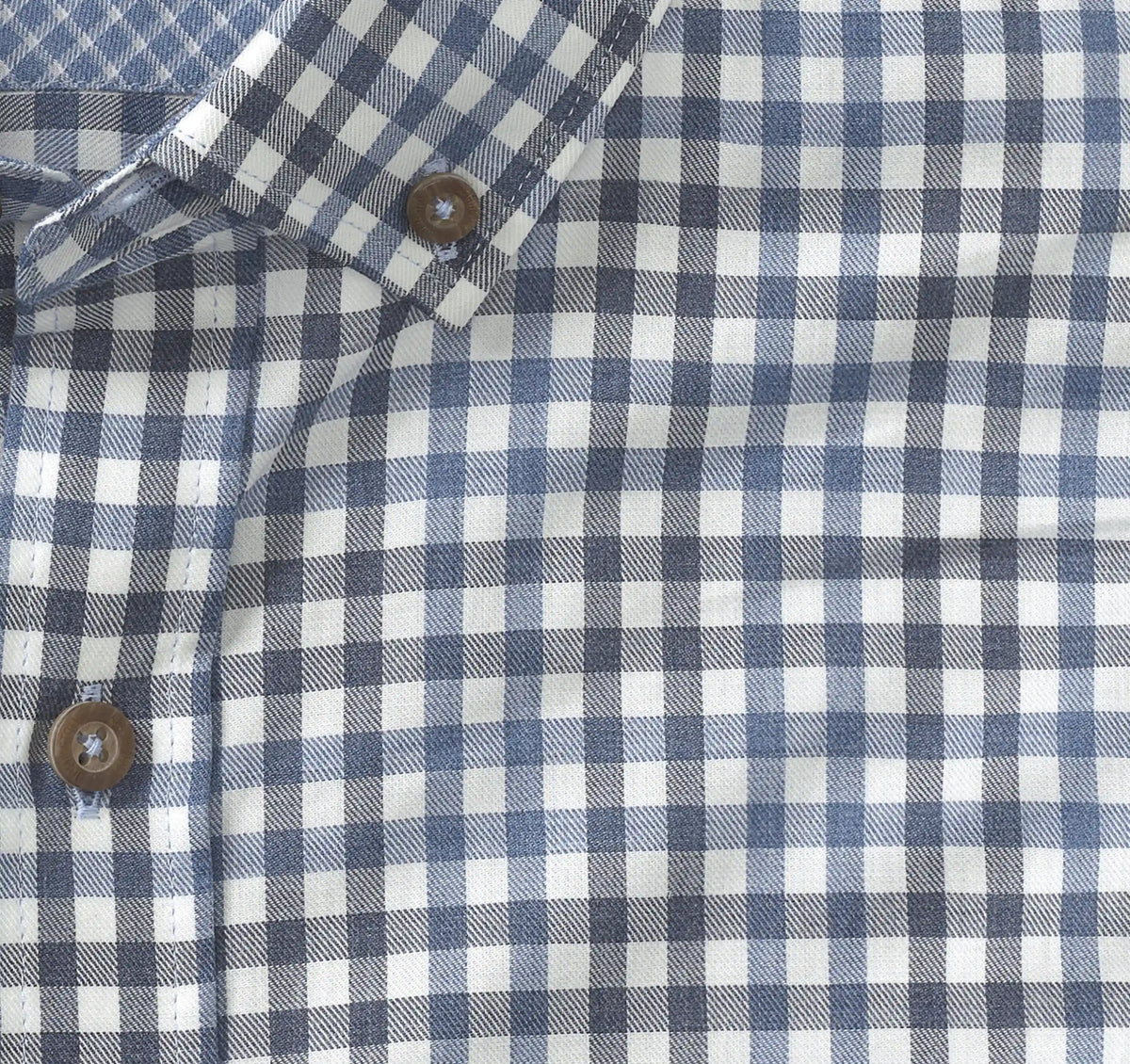 Huntley Mélange Shirt - Blue/Navy Tonal Check