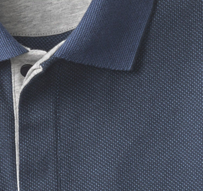 Tonal Polo - Navy Birdseye