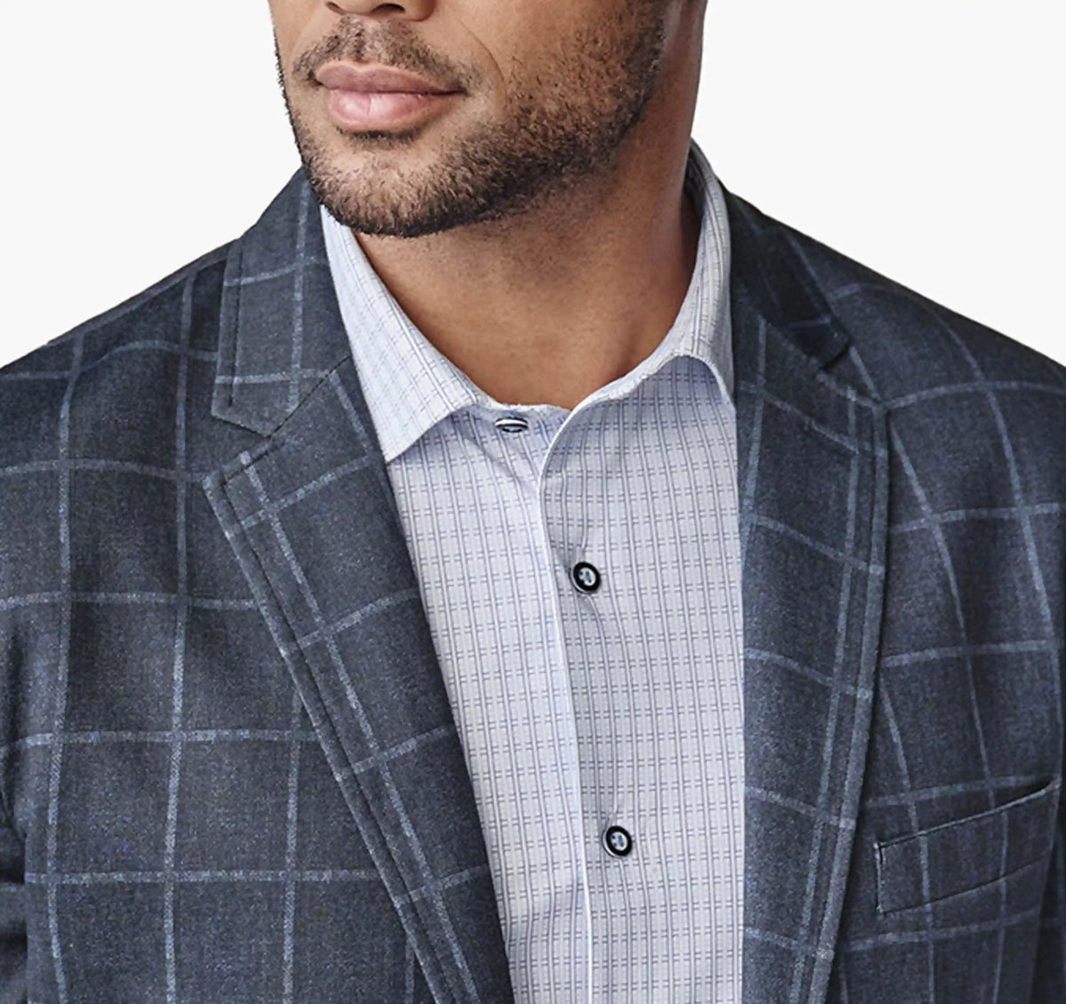 XC Flex® Pinnacle Knit Blazer - Navy Plaid