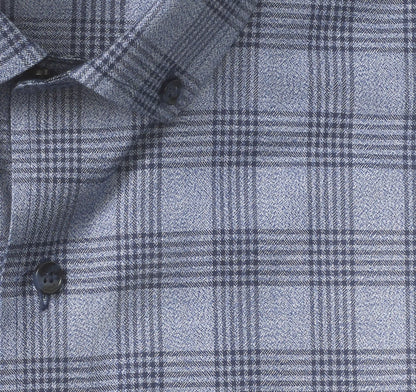 Ovation Non-Iron Dress Shirt - Navy Jaspe Tonal Check