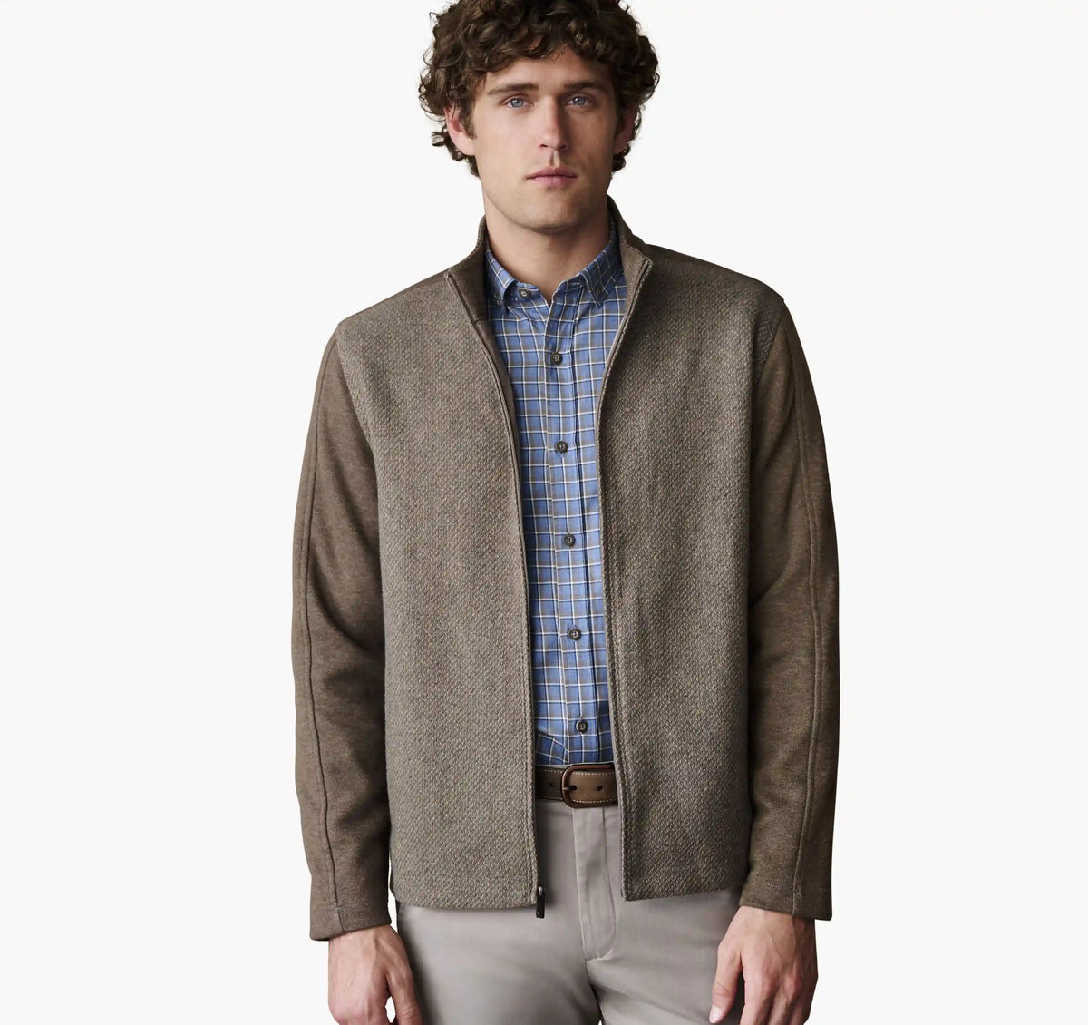 Brushed Twill Full-Zip - Mushroom