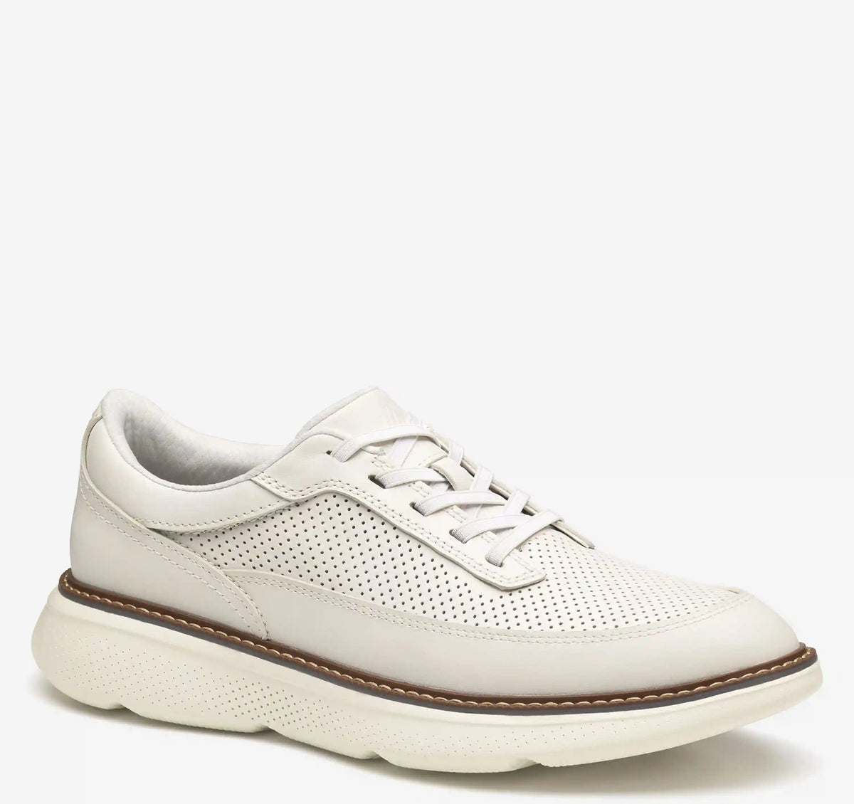 Hayden Stretch Lace U-Throat - White Full-Grain Leather