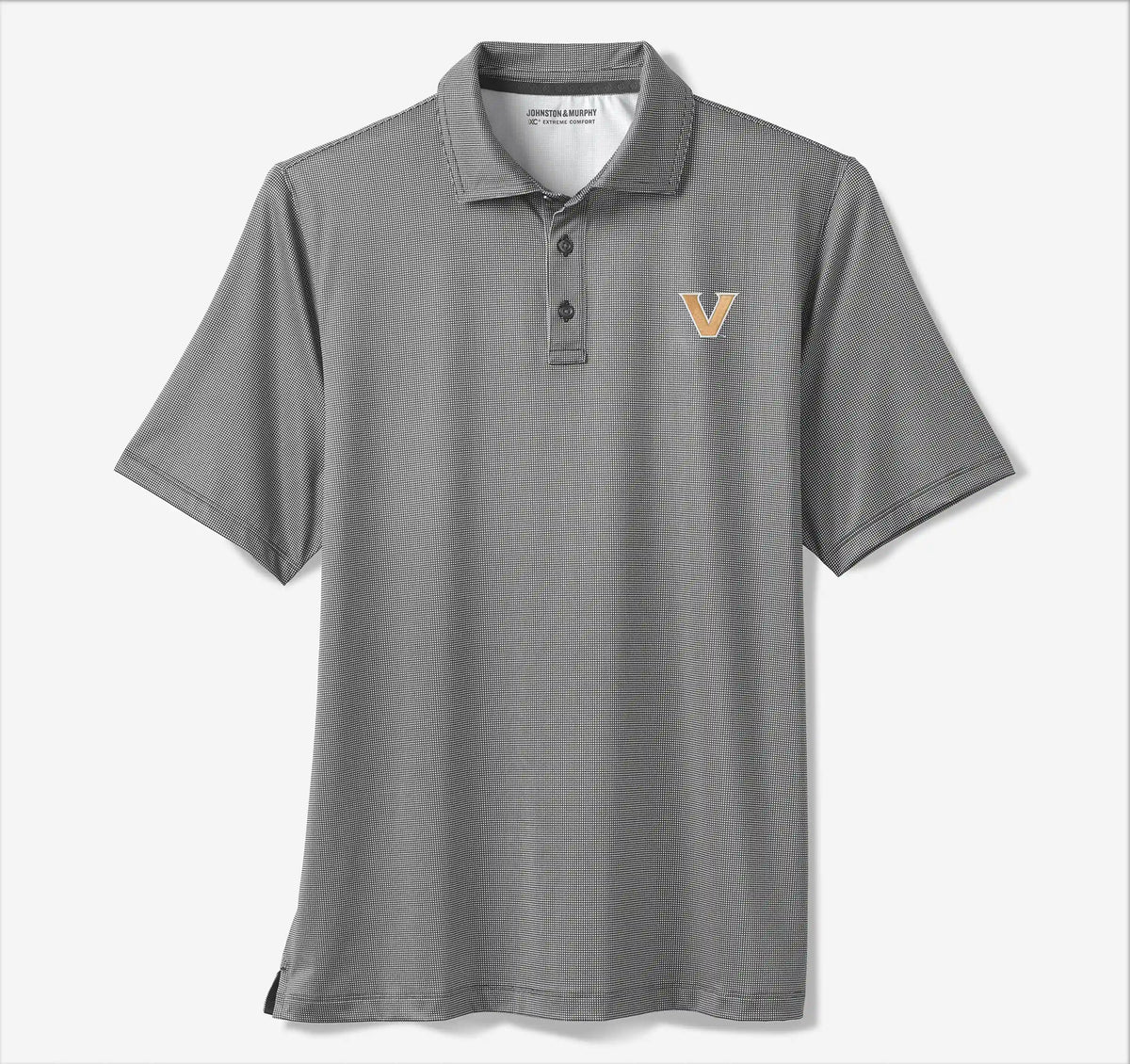 Collegiate XC+™ Gingham Polo - Vanderbilt University - Black Shirt