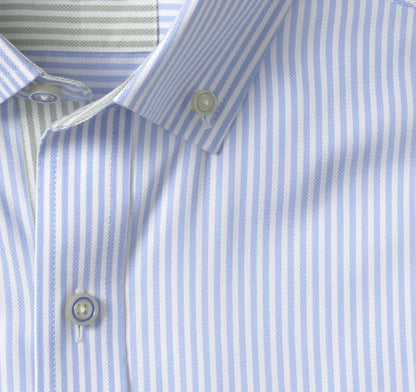 Ovation Non-Iron Oxford Shirt - Blue Striped