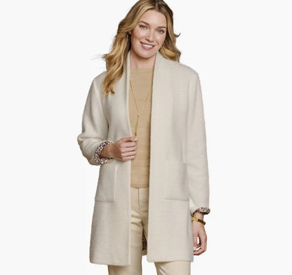 Eyelash Coatigan - Ivory