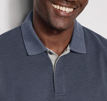Tonal Polo - Navy Birdseye
