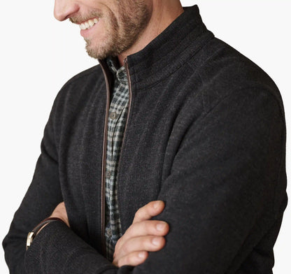 Heathered Full-Zip - Dark Charcoal